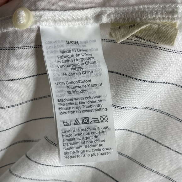 Madewell Ruffle Yoke Prairie Top Pinstripe Size S New with Tags - Picture 8 of 9